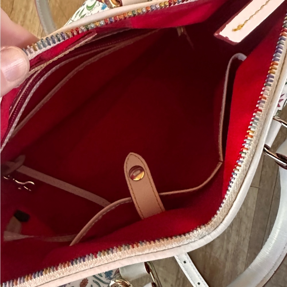 Dooney & Bourke Floral Botanical Boston Bag Rainbow Zipper - Picture 8 of 13